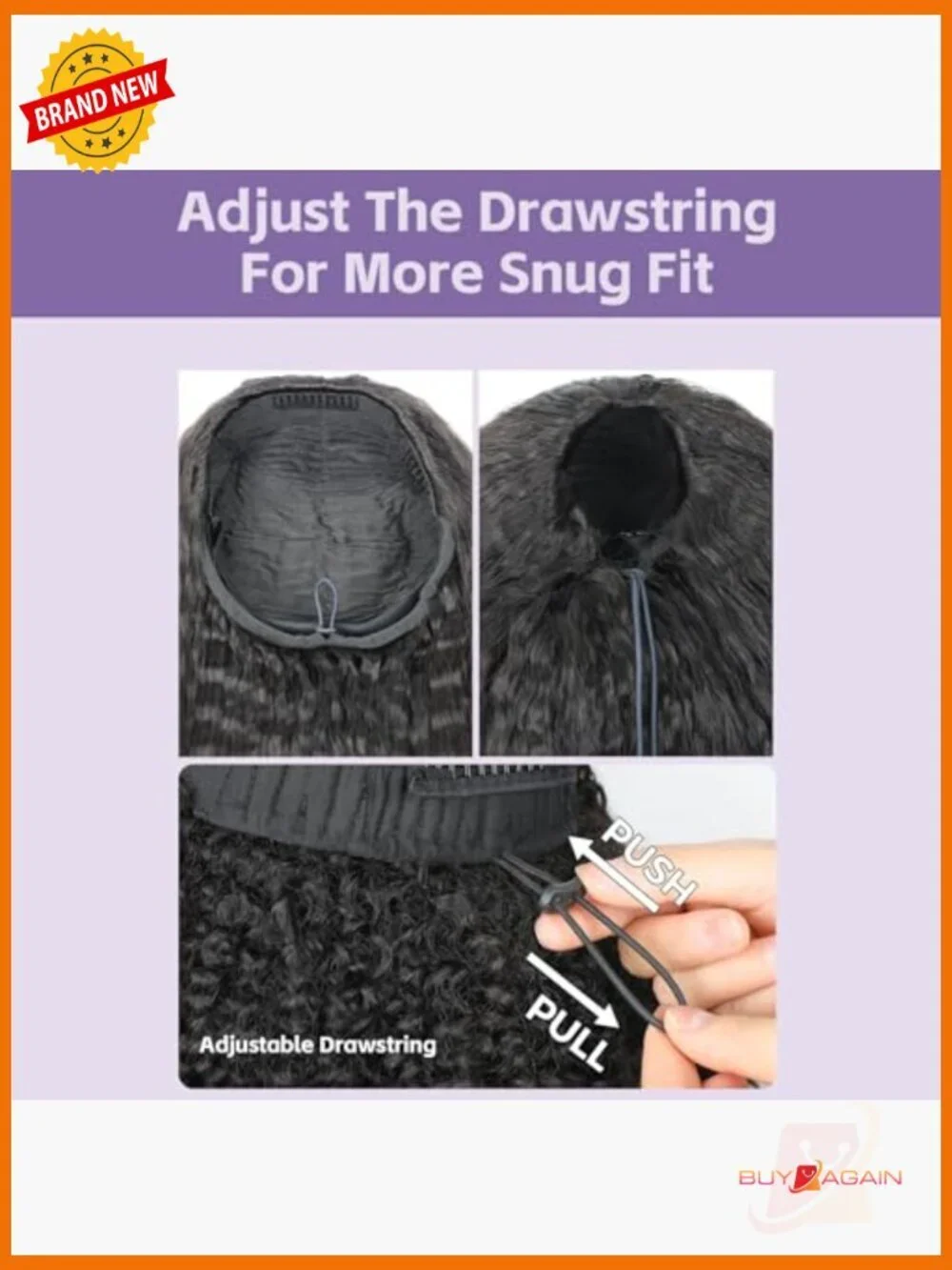 180% Density Curly Half Wig Beginner Friendly Glueless Drawstring Wear and Go